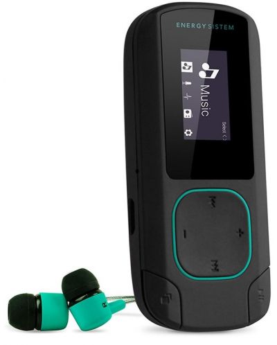 MP3 плеър Energy Sistem Clip - черен/зелен - 1