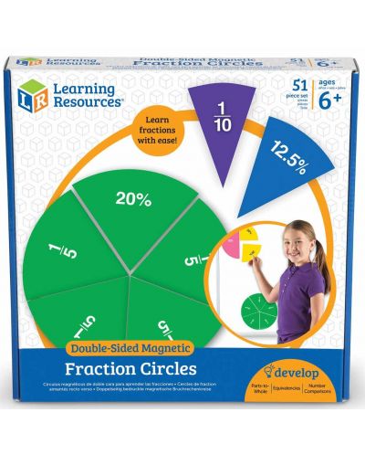 Детско математическо помагало Learning Resources - Дроби и проценти - 1