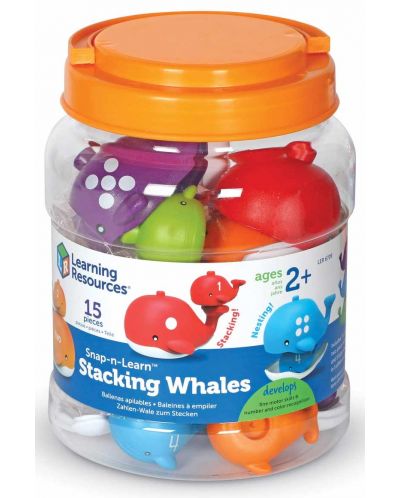 Детска логическа игра Learning Resources - Забавните китове - 1