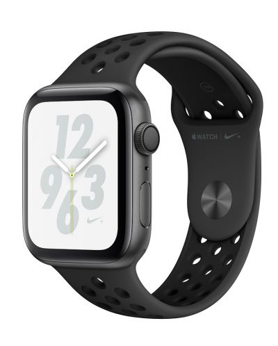 Смарт часовник Apple Nike + S4 - 44mm, сив, черна силиконова каишка - 1