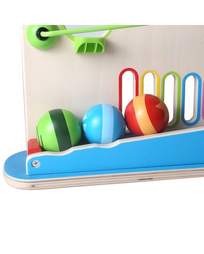 Дървена играчка Hape - Ролер с цветни топки - 2