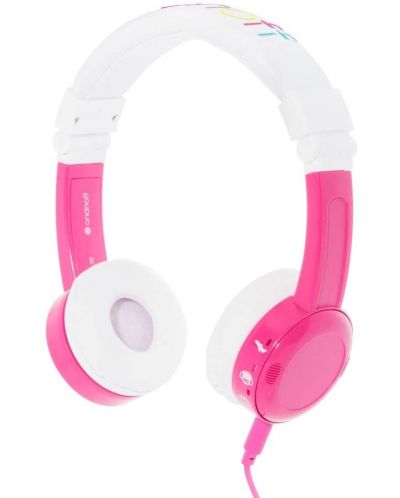 Детски слушалки BuddyPhones - InFlight, розови - 1
