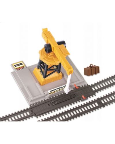 Игрален  комплект Power Train World - Товарен влак и кран, 670 cm - 3