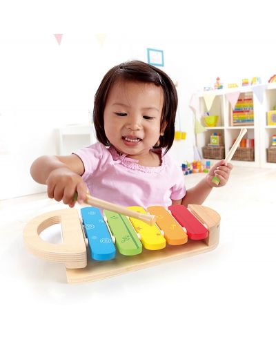 Дървена играчка Hape - Разноцветен ксилофон - 4