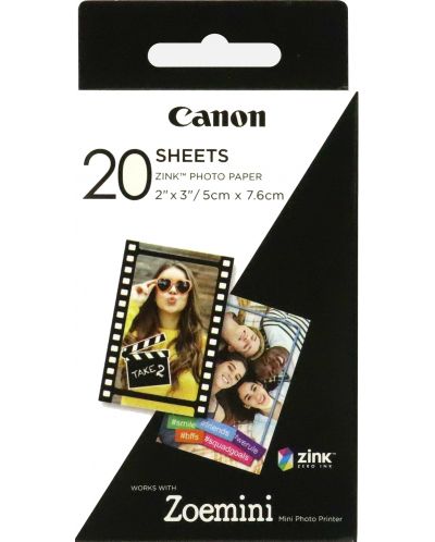 Фотохартия Canon - Zink 2x3", за Zoemini, 20 броя - 1