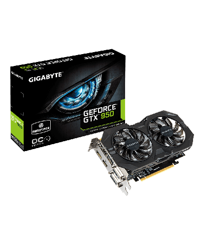Видеокарта Gigabyte - GeForce GTX 950 WindForce, 2GB, GDDR5