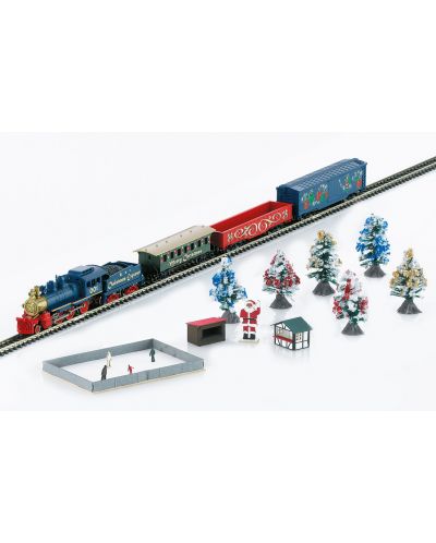 Игрален  комплект Power Train World - Коледен влак, 732 cm, със светлини - 4