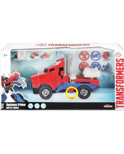 Детска играчка Smoby - Камион за битка Оптимус Прайм, със звук и светлина - 1