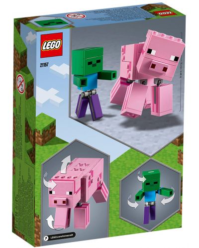 Конструктор Lego Minecraft - BigFig Pig with Baby Zombie (21157) - 2
