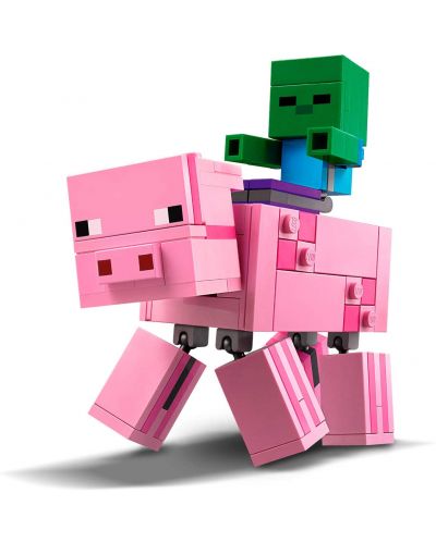 Конструктор Lego Minecraft - BigFig Pig with Baby Zombie (21157) - 4