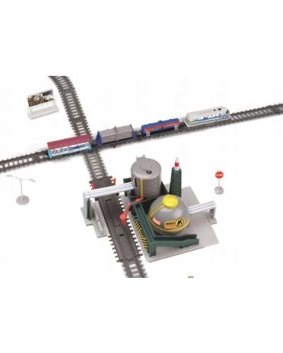 Игрален  комплект Power Train World - Товарен влак с петролна рафинерия, 300 cm - 3
