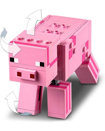 Конструктор Lego Minecraft - BigFig Pig with Baby Zombie (21157) - 6