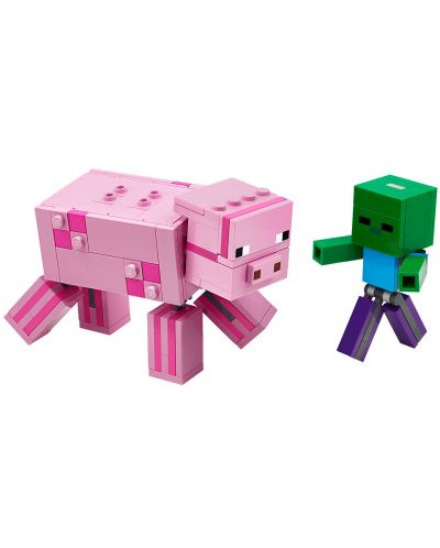 Конструктор Lego Minecraft - BigFig Pig with Baby Zombie (21157) - 3