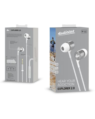 Слушалки Audictus - Explorer 2.0, бели - 3