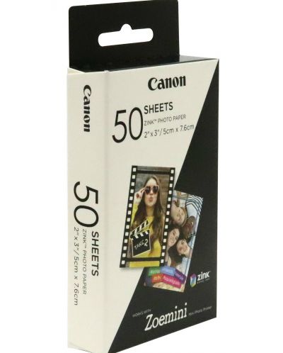 Фотохартия Canon - Zink 2x3", за Zoemini, 50 броя - 2