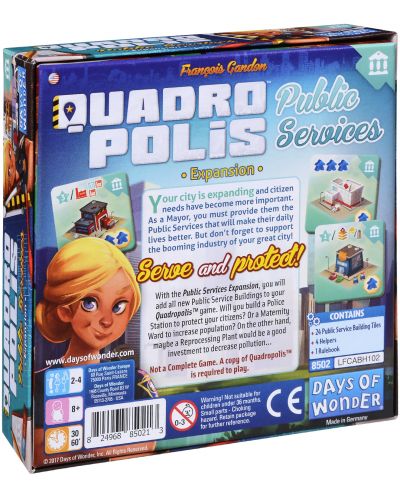 Разширение за настолна игра Quadropolis: Public Services - 1