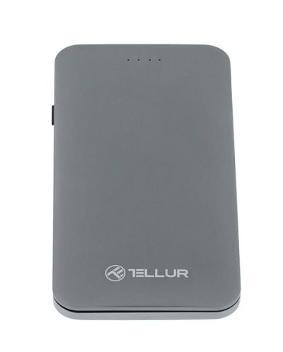 Портативна батерия Tellur - Slim Metallic, 5000 mAh, сива - 2