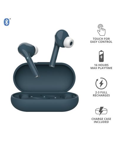 Безжични слушалки Trust - Nika Touch, TWS, сини - 2