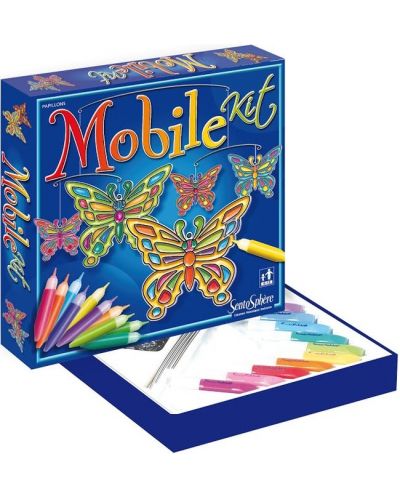 Комплект за рисуване върху стъкло Sentosphere Mobile Kit - Пеперуди - 1