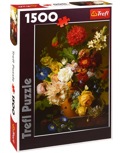 Пъзел Trefl от 1500 части - Ваза с цветя - 1