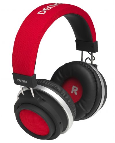 Безжични слушалки Denver - BTH-250, червени - 2
