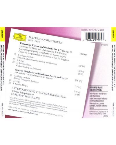 Arturo Benedetti Michelangeli - Beethoven: Piano Concertos Nos.1 & 3 (CD) - 2