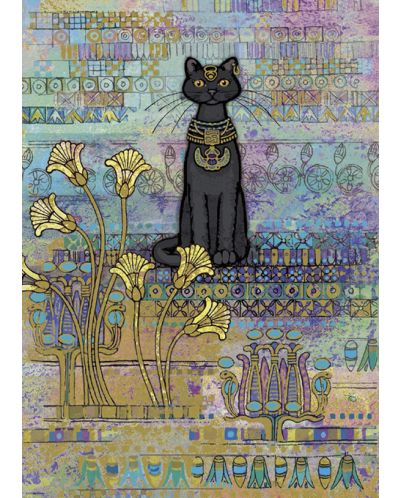 Пъзел Heye от 1000 части - Египетска котка, Джейн Краутър - Котки - 2