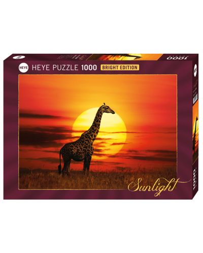 Пъзел Heye от 1000 части - Слънчев жираф, Слънчева светлина - 1