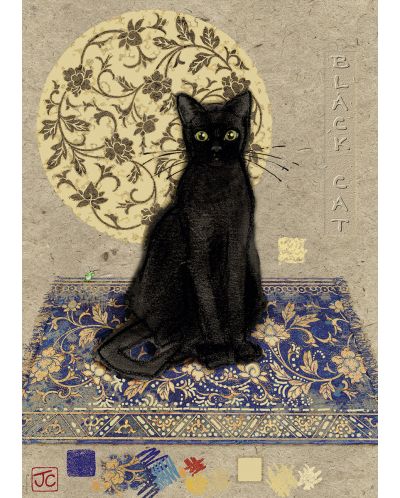 Пъзел Heye от 1000 части - Черна котка, Джейн Краутър - 2