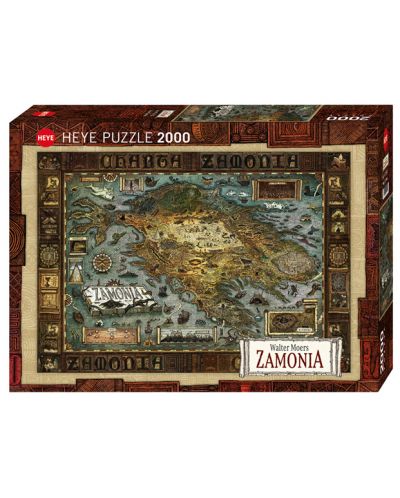 Пъзел Heye от 2000 части - Карта на Замония - 1