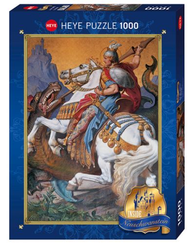 Пъзел Heye от 1000 части - Свети Георги Победоносец, Картини от Нойшванщайн - 1