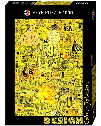 Пъзел Heye от 1000 части - Дизайн: Жълта роза, Колин Джонсън - 1