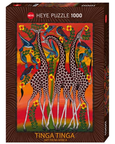 Пъзел Heye от 1000 части - Жирафи, Тинга Тинга - 1