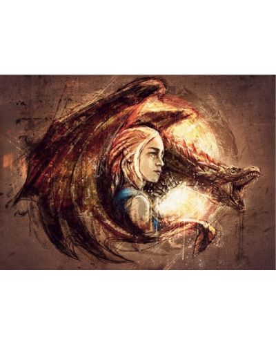 Метален постер Displate - Game of Thrones: Mother of dragons - 1