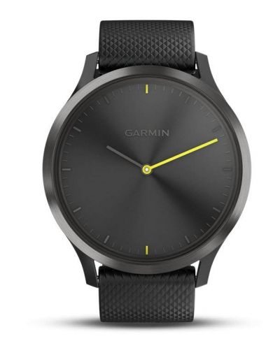 Смарт часовник Garmin - Vívomove HR, размер L, черен, черна силиконова каишка - 2