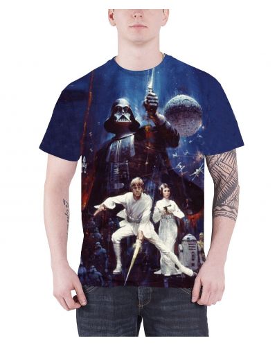 Тениска Star Wars - Painting, синя, размер XL - 2