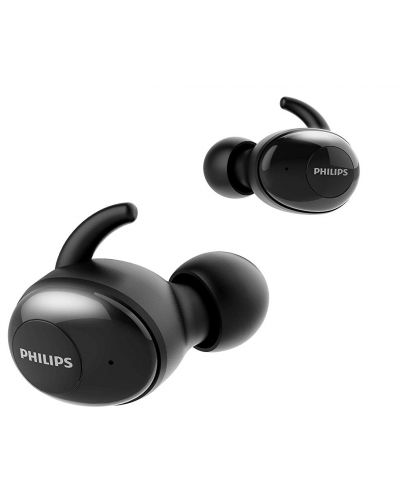Безжични слушалки Philips - UpBeat, черни - 1
