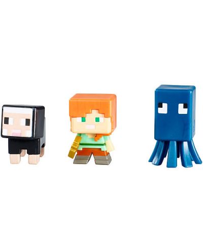 Комплект мини фигурки Fisher Price - Minecraft, 3 броя - 1