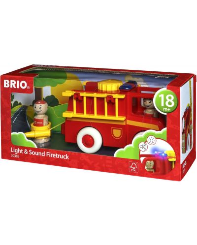 Играчка Brio - Пожарна със звук и светлини - 1