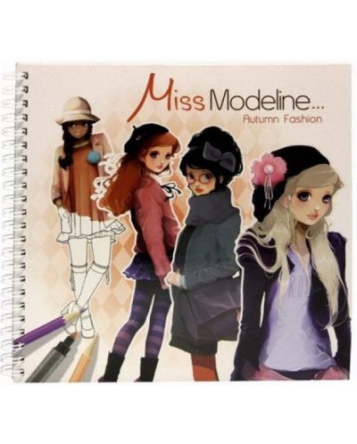 Албум за млади дизайнери Avenue Mandarine Miss Modeline - За оцветяване, Есен - 1