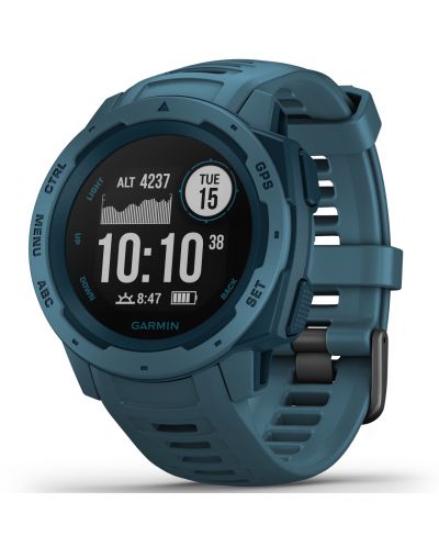 Смарт часовник Garmin - Instinct, 23mm, син - 1