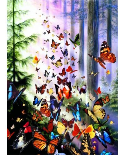 Пъзел Anatolian от 1000 части - Пеперуди в гората, Дейвид Пенфаунд - 2