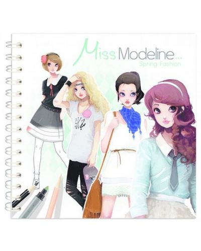 Албум за млади дизайнери Avenue Mandarine Miss Modeline - За оцветяване, Пролет - 1