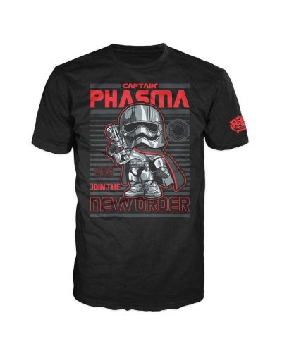 Тениска Funko Pop! Star Wars - Captain Phasma, черна  - 1