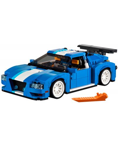 Конструктор 3 в 1 Lego Creator – Турбо състезателен автомобил (31070) - 3
