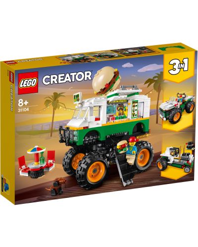 Конструктор LEGO Creator 3 в 1 - Камион чудовище за хамбургери (31104) - 1