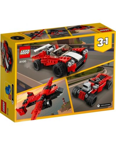 Конструктор LEGO Creator 3 в 1 - Спортен автомобил (31100) - 2