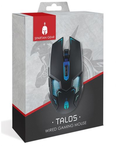 Гейминг мишка Spartan Gear - Talos, оптична, черна - 2