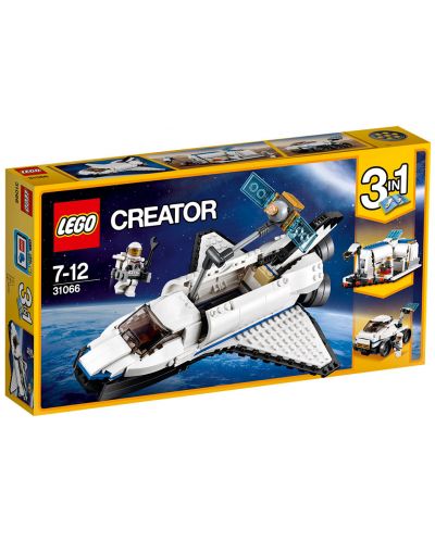 Конструктор 3 в 1 Lego Creator – Изследовател с космическа совалка (31066) - 1