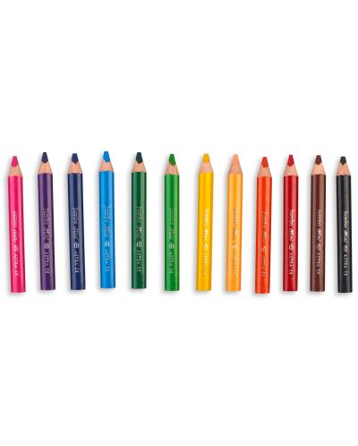 Цветни джъмбо моливи Astra - 12 броя, с острилка - 2